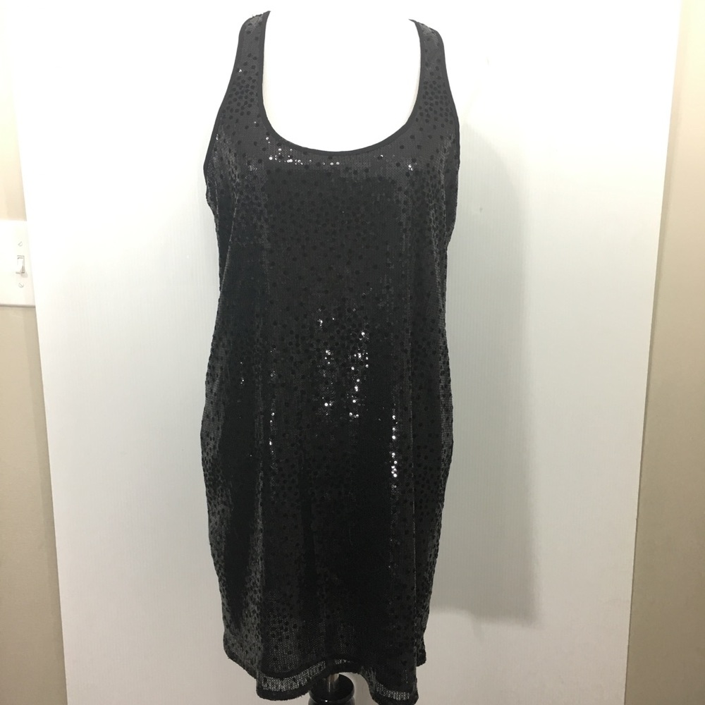 Mango Black Sequin Dress